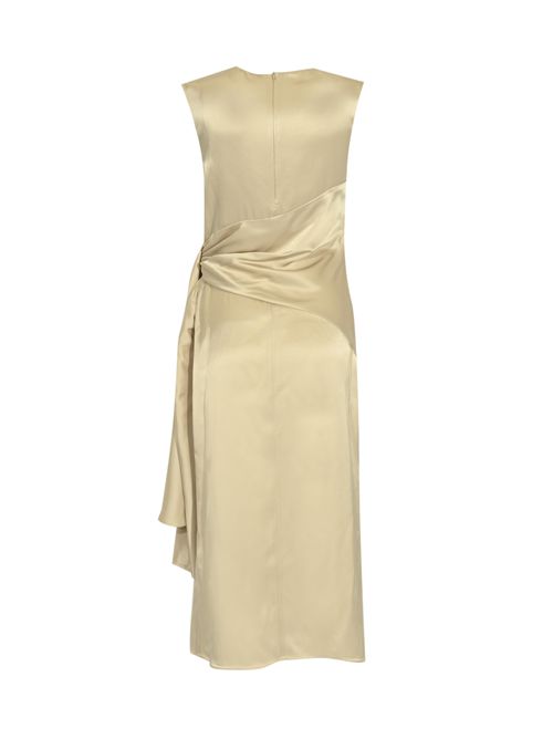 Abito Annabelle in liquid satin Alabastro Liviana Conti | F6SS70W82-2